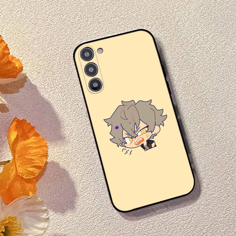 Game Ensemble Stars O-Ogami Koga Phone Case For Samsung Galaxy A73,A72,A71,A70,A53,A52,A51,Soft Silicone Black Cover