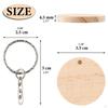 Chains Round Unfinished Wood Pendant for DIY Projects and Crafts Kids Adult