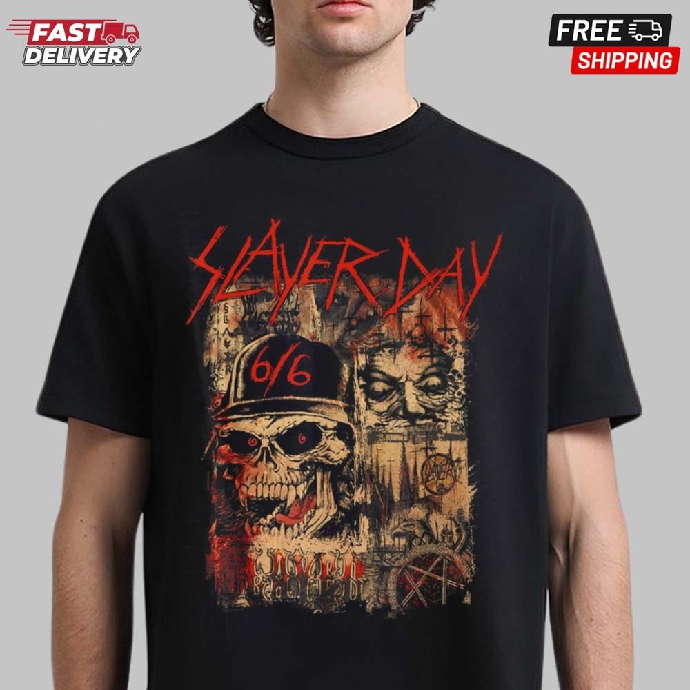 

Slayer Slayer Day T-Shirt Legend Heavy Metal Shirt Gift for Fans Unisex T-Shirt S