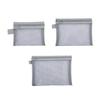 3pcs/set Transparent Mesh Zipper Cosmetic Bag Women Necessary Organizer Fashion Small Large Black Toiletry Makeup Pouch Case