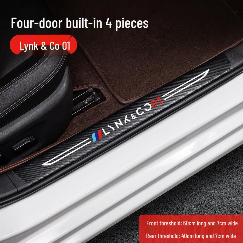 Lynk & Co 01 Lišta prahu Interiérová samolepka do auta - Dekorace prahu 'Vítejte' & Ochrana proti poškrábání.