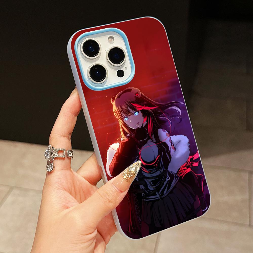 Arknights Zima Jelly Double layer Light Blue Mobile Phone Case for iPhone 17 16 15 14 13 12 11 Air Pro Max Plus Protective