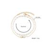 Chain Elastic Thread Double-layer Anklet Elegant Temperament Imitation Pearl Anklet Accessories