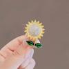 Sunflower Brooch High-end Actress Corsage Anti-light Buckle Personalized Pin Collar Pin Clothing Premium Sense