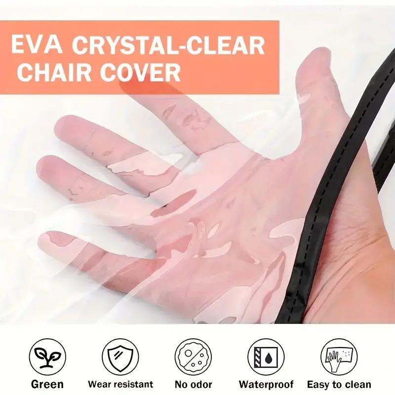 Salon Chair Cover Protectors Clear Square Waterproof Hairdressing Chair Back Covers Fit Standard Salon Chairs and Office Chairs