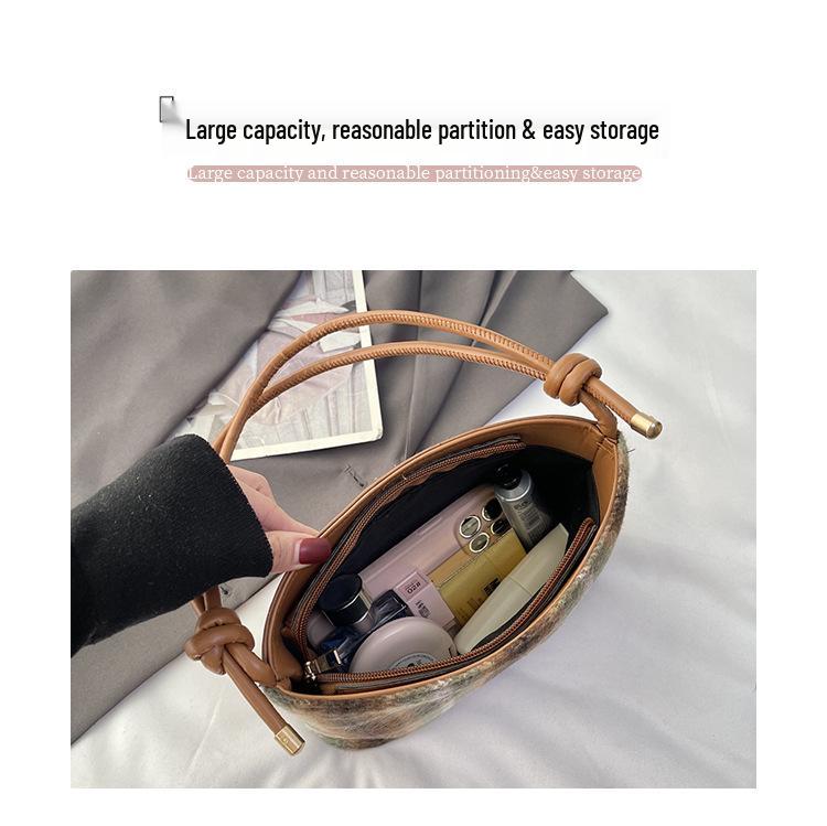 2024 Women's Retro Plaid Woolen Crossbody Bucket Bag - Large Capacity Autumn/Winter Shoulder Tote