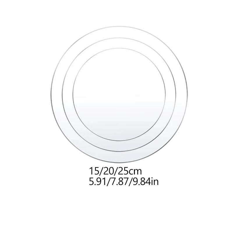 4/6/8/10 Inch Round Cake Board 3pcs/Set Acrylic Cake Disc For Cake Trimming Circle Clear Perspex Sheeting Acrylic Plate