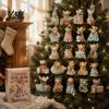 Set di Ornamenti di Natale Calendario dell'Avvento Cane 24 Giorni, Carini Ornamenti Appesi Piatto 2D Chihuahua, Regalo Conto alla Rovescia per le Feste per Amanti Diversi Acrilico
