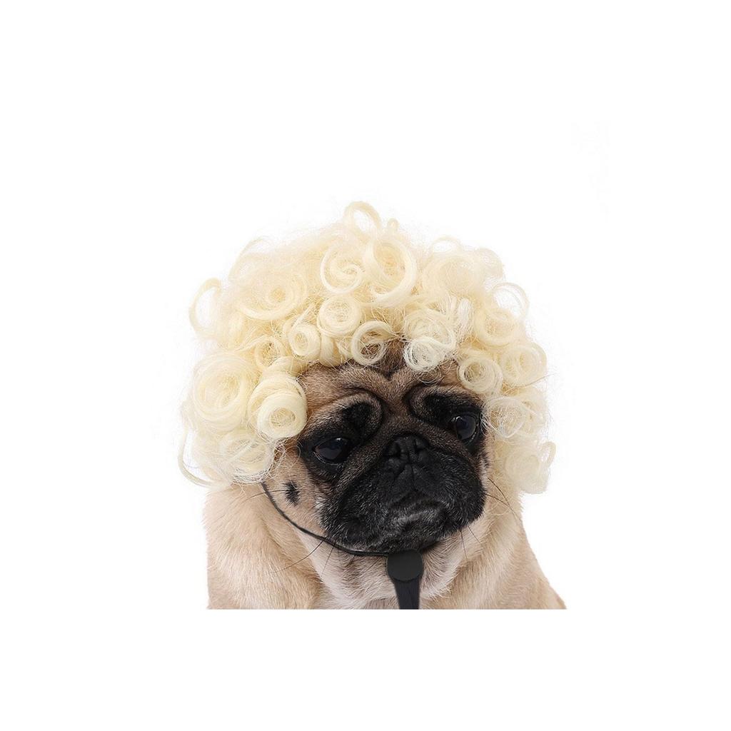 Pet Wig for Small Dogs and Cats Halloween Costume Accessory