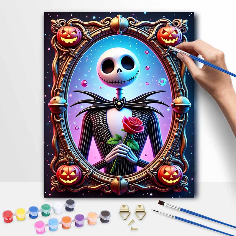 Disney Nightmare Before Christmas Jack Skellington Oil Painting Art Kit Handmade Painting Diy Home Decoration