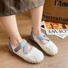 Xiaoxiangfeng Einzelne Schuhe Klettverschluss Schuhe Damen 2025 neu Sommer Mesh atmungsaktiv Freizeit Board Schuhe flache Mary Jane Schuhe