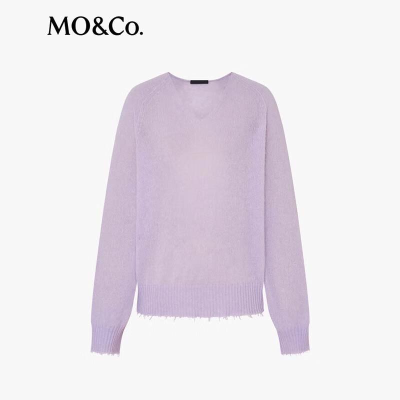 MO&Co. Women's V-Neck Loose Knit Sweater