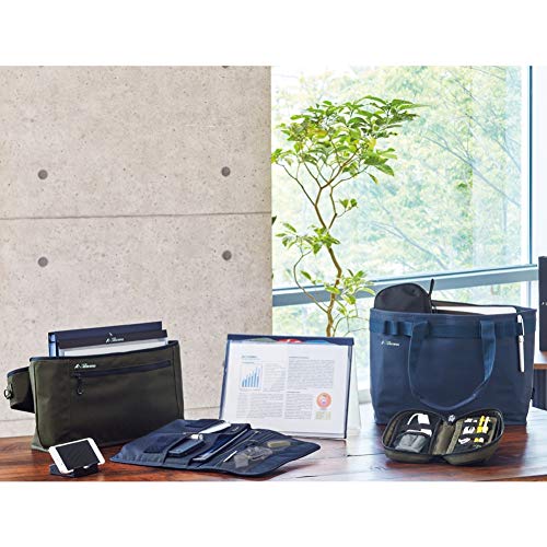 LIHIT LAB CORDURA Mobile Office Self-Standing Bag, Black A7760-24