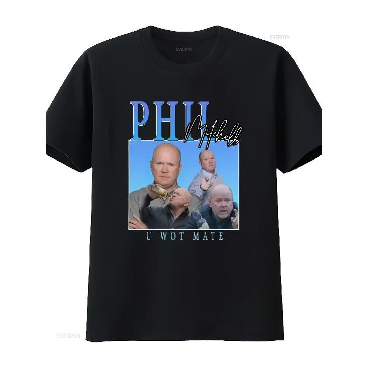 Phil Mitchell T Shirt Black EastEnders Vintage Throwback Homage Funny Classic Crewneck U Wot Mate Vintage Washed Homme S чёрный