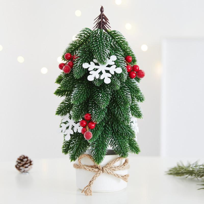 Christmas Ornaments Home Mini Tabletop Christmas Tree Small Potted Plants Nuo Living Room Nobeson Ornaments