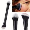 Pędzle do Makijażu Dwustronny Pędzel do Konturowania Rzeźbienia Podkład Korektor Pędzel do Puderu Róż Pędzel do Płynnych Kremowych Kosmetyków dla Kobiet Narzędzie