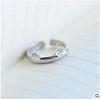 Silver-Plated Twisted Korean Trendsetter Index Ring for Women