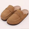 Fashion Crestar Fashion Clogs For Women Suede Leather Mules Slippers New Solid color Classic Antislip Cork Clogs Shoes With Arch Support