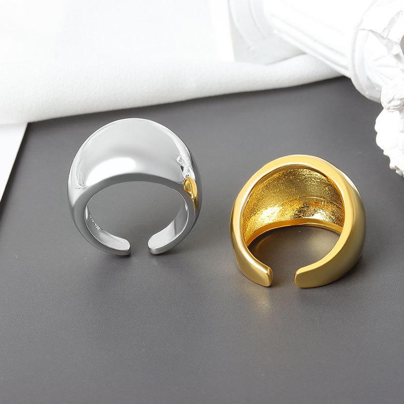 925 Sterling Silver Smooth Surface Oval Stackable Rings For Women Dating Ring Designer Jewelry Ladies Accessories Jewellery