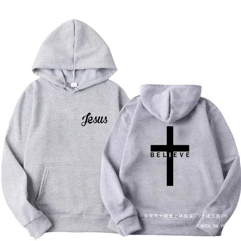 2025 Autumn/Winter Cross Faith Design Singer Pattern Printed Hoodie Fans Casual Men and Women Sudaderas Hip Hop Warm Hoodie