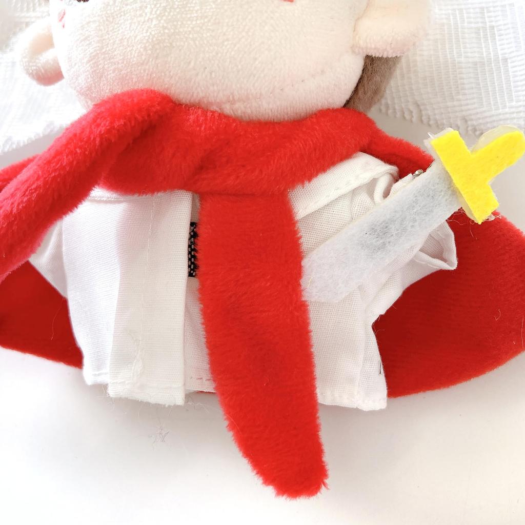 King's Costume (Crown, Cape & Sword Set) - 10cm Plush Doll Clothes, Kigurumi, Accessories, Fandom Activities, Dolls, Mascots, K-Pop Dolls, Costumes