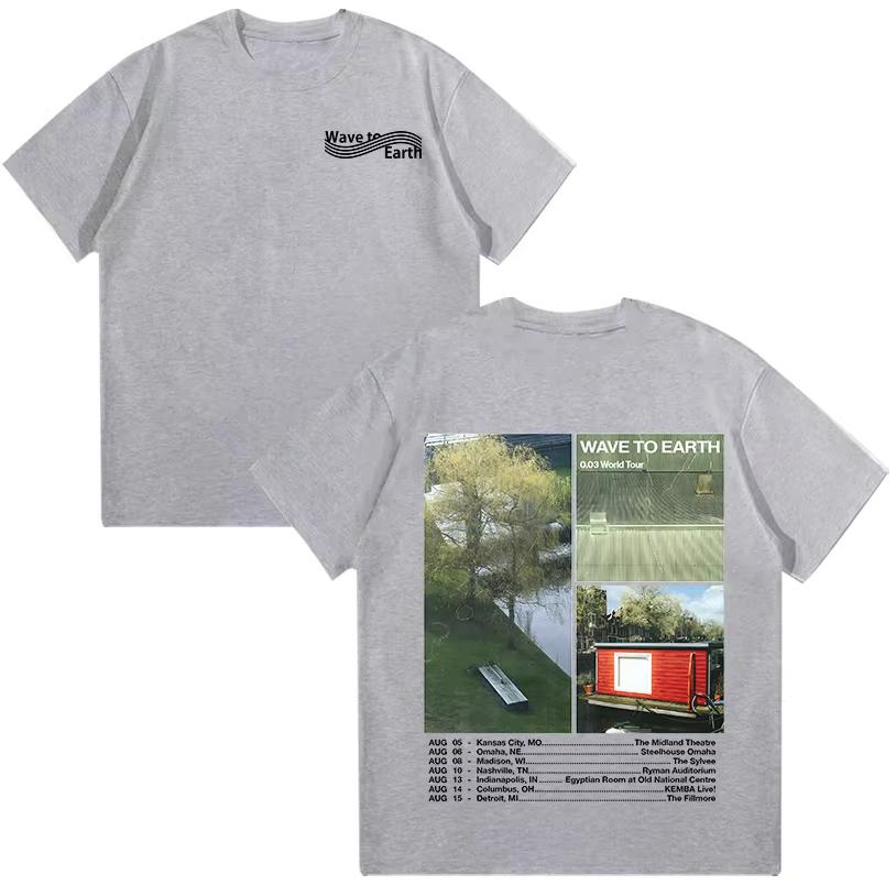 2026 Wave To Earth 003 World Tour Tshirt Unisex Casual Oversized Tops Streetwear Fashion Women Men Cotton T Shirt Kpop Clothes