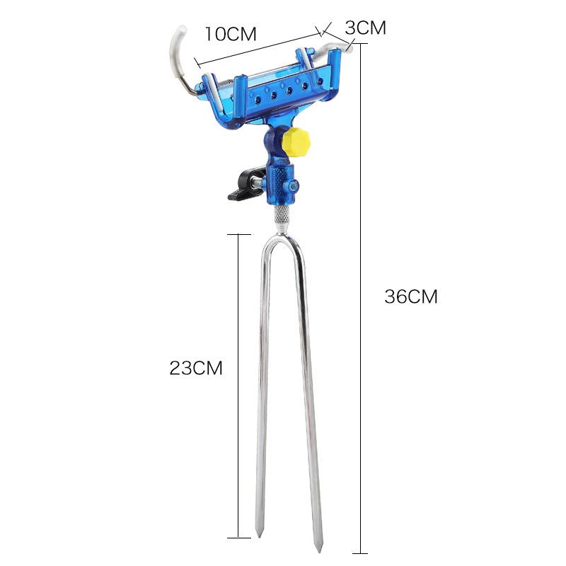 360Degree Rotatable Adjustable Fishing Rod Holders Self-Locking Fish Pole Bracket Ground Bank Fishing Rod Rack Stand Fish Pole Holder