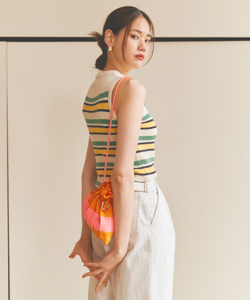 Pleatsmama Handle Bubble Bag Orange