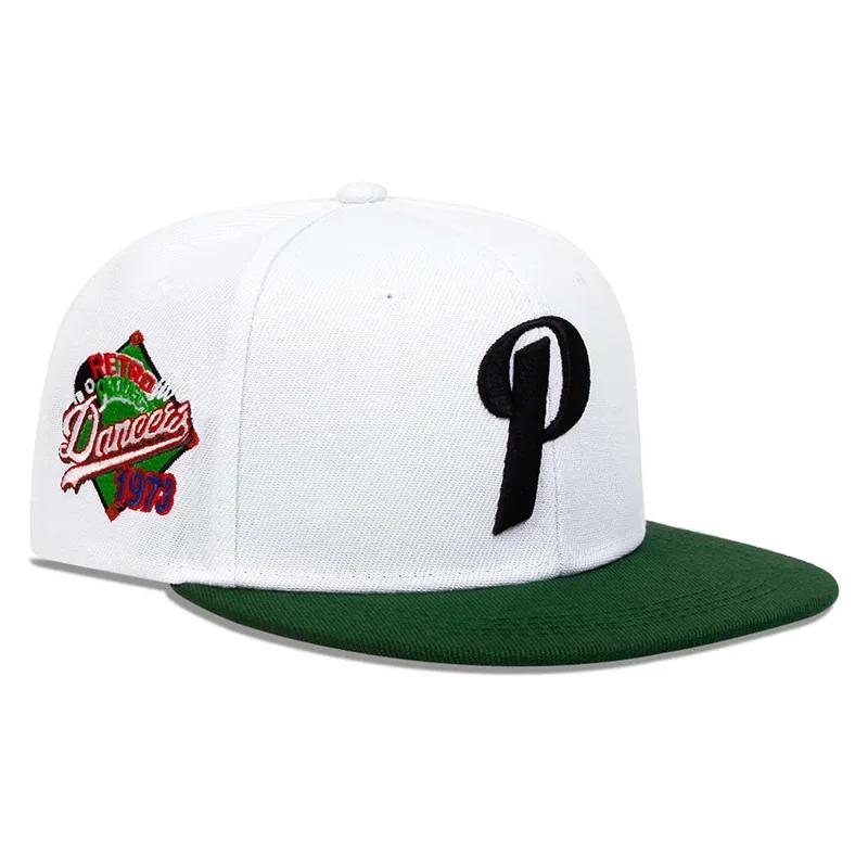 Unisex P Letter Embroidery Hip-Hop Hats Spring Autumn Adjustable Casual Snapback Baseball Caps Outdoor Sunscreen Hat