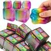 Schylling Nee Doh Cube Arc-en-ciel Doux Squishy Outil Fidget Sensoriel pour le Bout des Doigts Soulagement du Stress Surprise pour Adultes Enfants