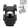 Metal Camera Tri Hot Shoe Mount Adapter for Microphone LED Video Light Monitor