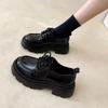 Fashion Women Spring New Black Platform Flats Shoes Women Loafers Slip on Boat Shoes Designer Casual Leather Oxfords 2025
