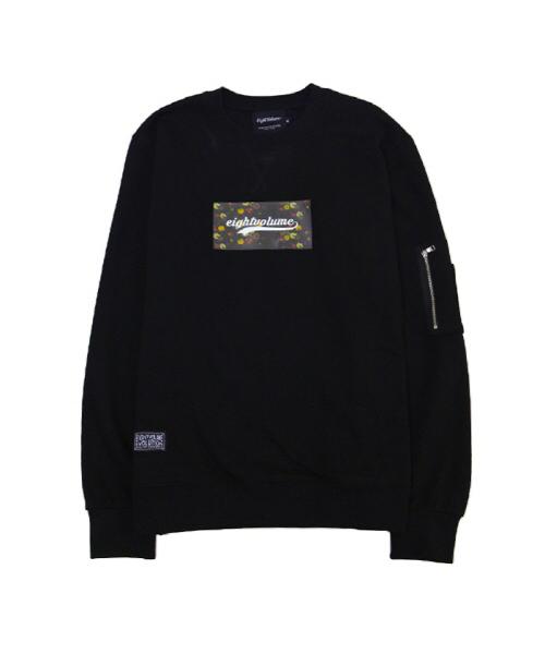 EIGHTVOLUME Ev S.Flower Logo Crewneck (Black)