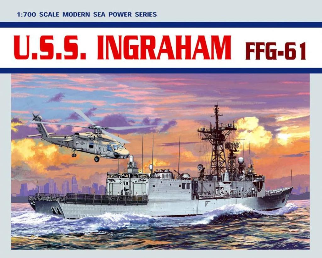 PLATZ Dragon US Missile Frigate Ingraham Plastic Model Kit DR7068 1/700 FFG-61 (Ship)