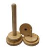 Yarn Bracket Stand Portable Bamboo Wood Yarn Holder with Spinning Machine Bracket