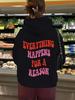 Reason Letter Print Double Hoodie Sweatshirt for Autumn/Winter