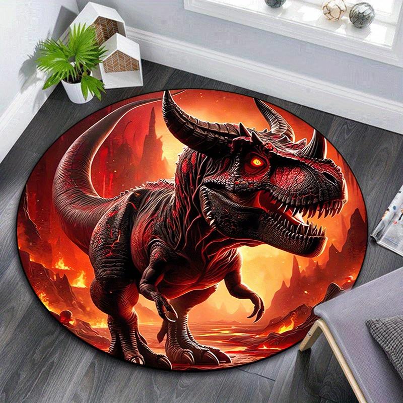 

1pc Soft, Absorbent & Non Slip Terrible dinosaur Round Rug Soft Circle Rug for Living Room & Bedroom Decor, Chair Mats, and Unforgettable Ho 80cm by 80cm