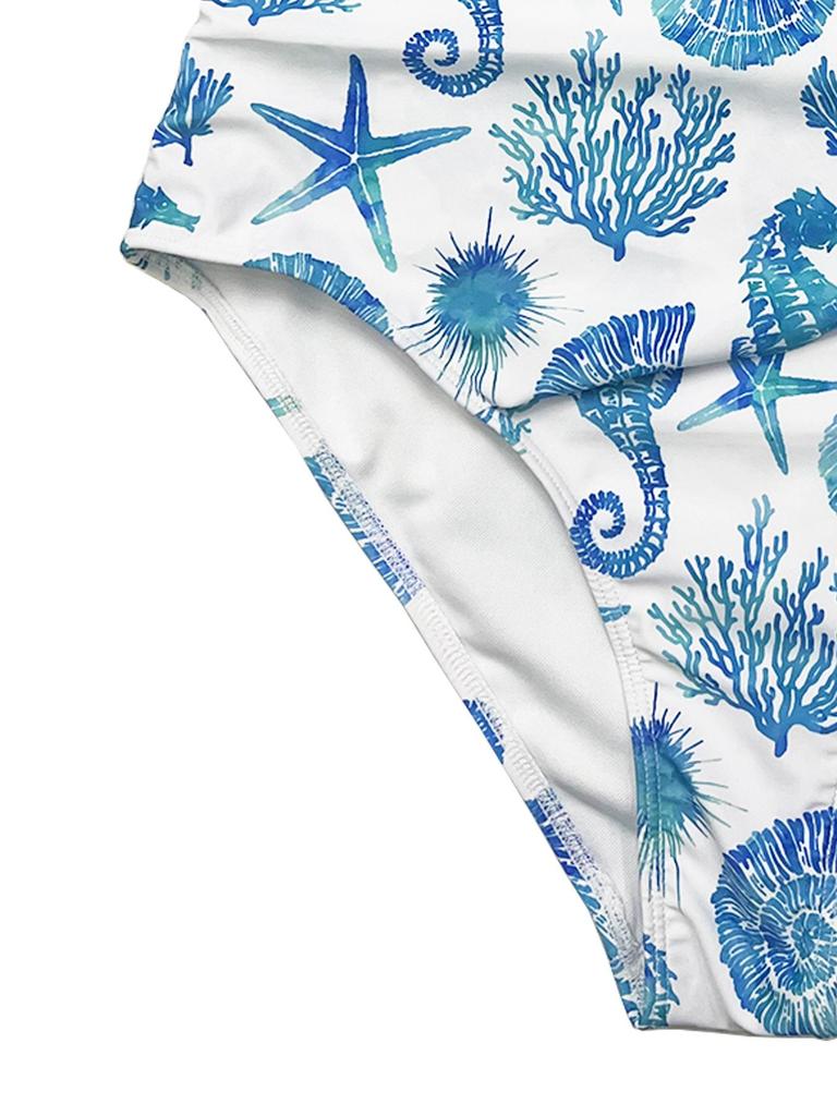 Plus Size Slimming One-Piece Swimsuit – Fashionable Print