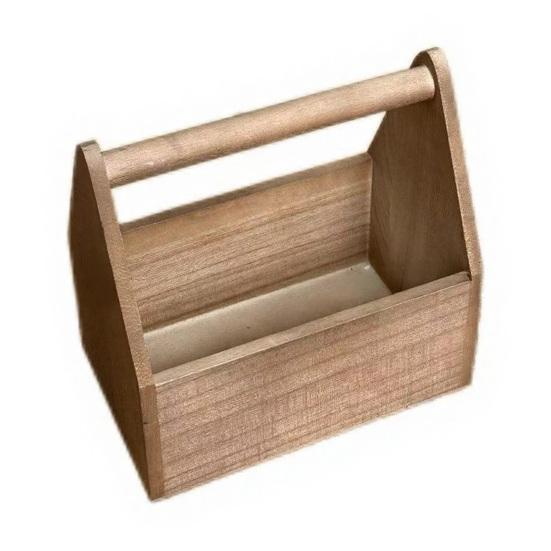 Storage Box with Handle Large Capacity Open Storage Portable Design коричневый