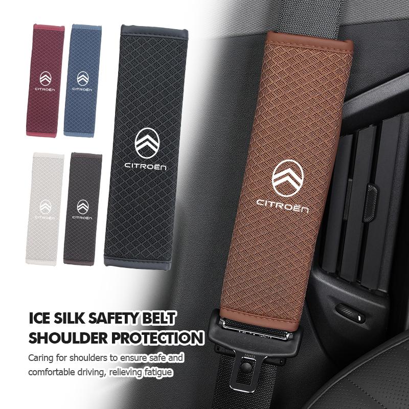 Ice Silk Safety Belts Shoulder Protection Car Seat Belt Cover For Citroen Jumper Celysee Cactus Picasso Aircross Saxo Grand ajo256