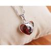 Heart-Shaped Pendant Necklace Single Inlaid Gemstone Platinum-Plated Women'S Simple Collarbone Chain Cold Wind