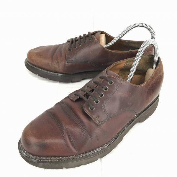 

USA Rockport Leather Plain-Toe 24.5 Dark Brown Dress Shoes Business(USED)