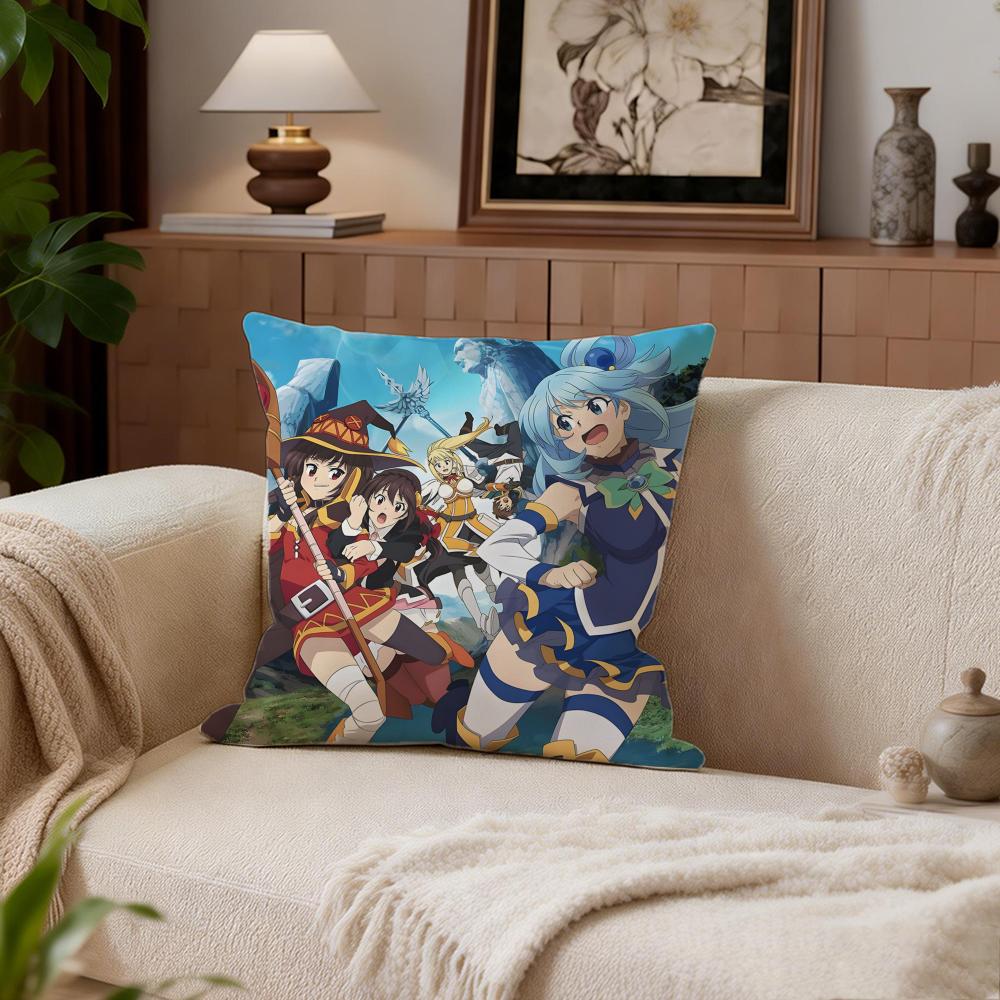 

Comedy Isekai Quartet Cushion Cover Cushion Cover Set 4Pcs 50x50 45x45 40x40 Pillowcase Decorative Sofa Home Decor 30X30cm