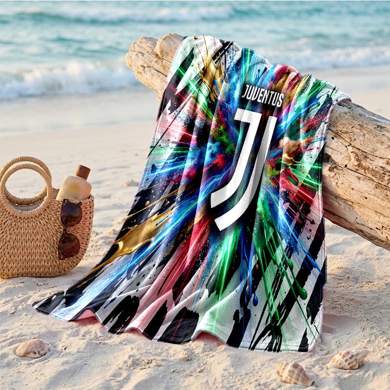 Asciugamano da Spiaggia in Microfibra con Stampa Juventus FC Asciugatura Rapida Assorbente Grande Asciugamano per Spiaggia Nuoto Viaggio