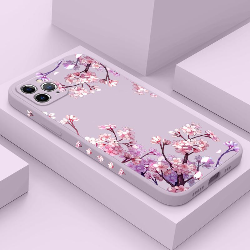 Good Luck Flower Phone Case For iPhone 17 Air 16 16e Pro Max Plus Mini Liquid Silicone Soft Cover