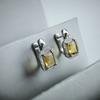 Silver Earrings with Nano Citrine (2189923)