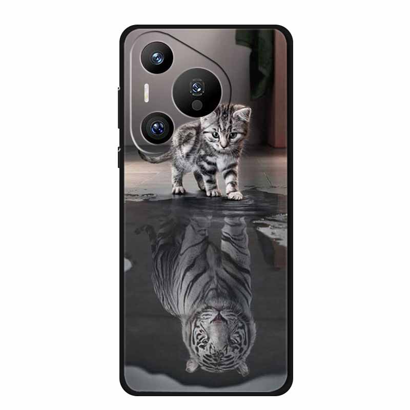 For Huawei Pura 70 Pro Case Pura70 Pro Plus Coque Black Silicone Soft Back Cover For Huawei Pura 70 Ultra Phone Case Funda Shell