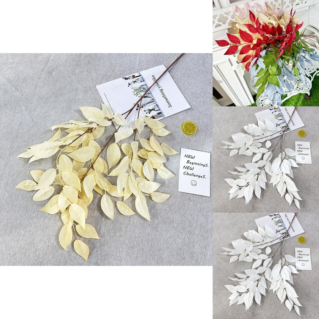 Millennium Leaf Silk Plant Realistic Home Decor Artificial Foliage Wedding Photo Prop