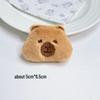Derpy Capybara Plush Keychain Doll - Cartoon Charm & Apparel Accessory