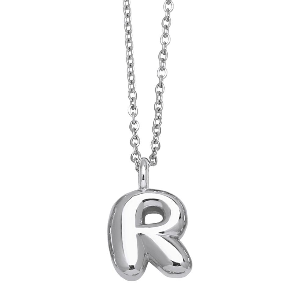 Creative Copper Color Chunky Balloon Bubble Initial Letter Pendant Choker Necklaces for Women Custom Personalized Jewelry